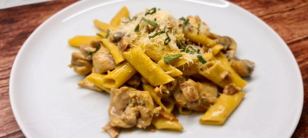 Creamy Chicken, Bacon and Mushroom Pasta - Colyford Butchers