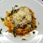 Meatballs with Tagliatelle and Tomato and Basil Sauce