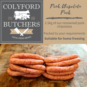 2.5kg Pork Chipolata Pack