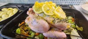 Tarragon Butter Stuffed Chicken with Lemon