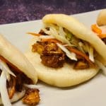 Steamed Bao buns with BBQ Pork and pickle
