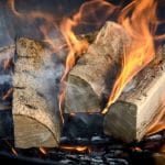 Just lit logs