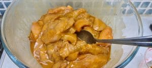 Chicken, soy and cornflour