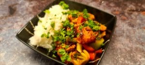 Kung Pao Chicken, Rice and Coriander